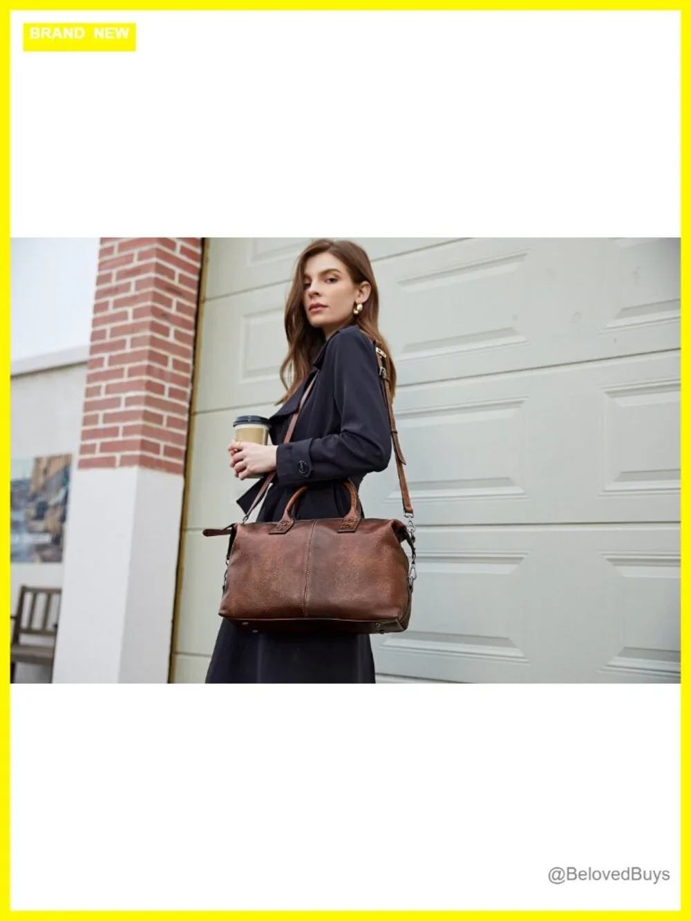 Vegetable tanned leather satchel bag shoulder tote